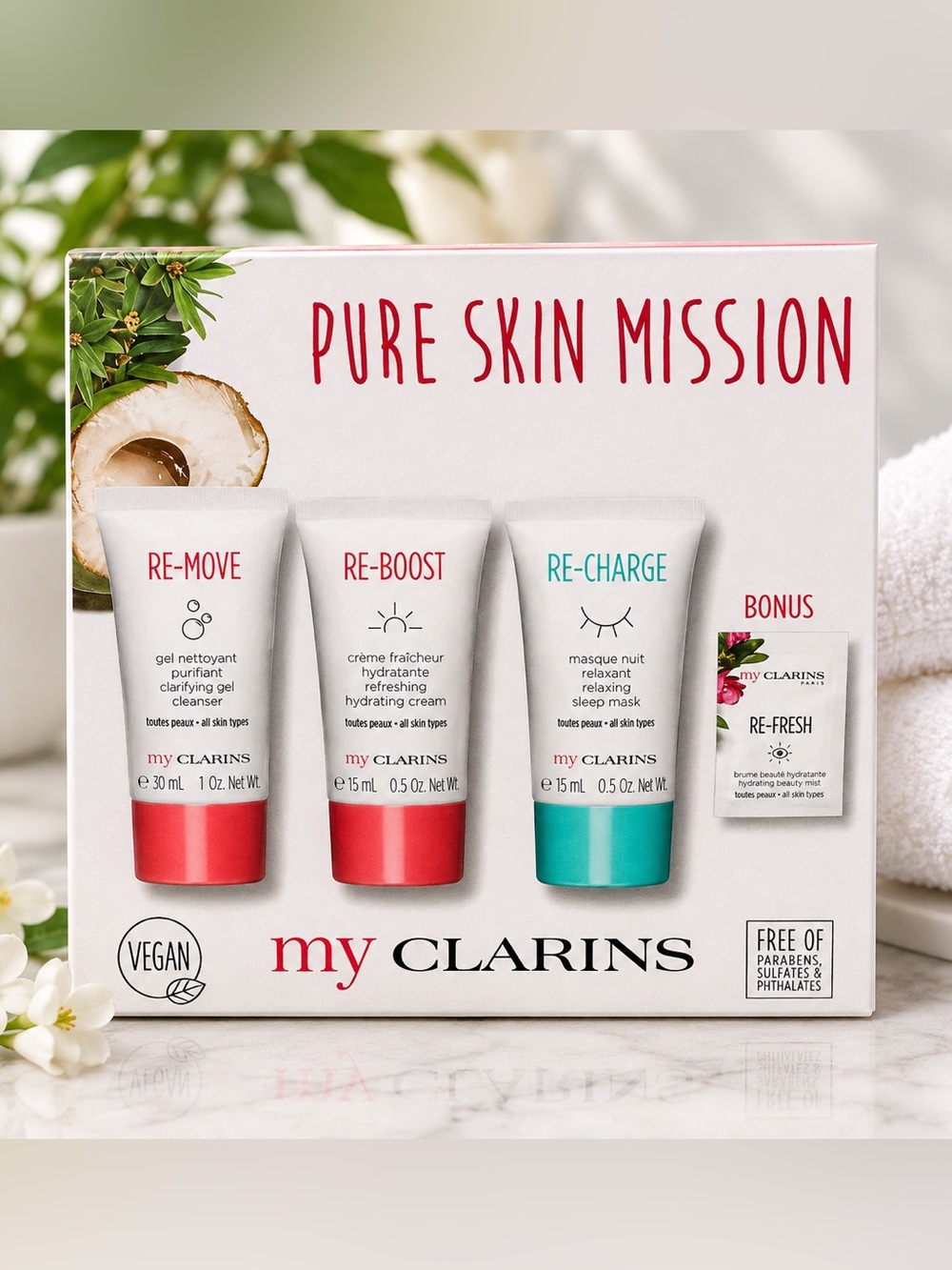 Clarins Pure Skin Mission Trio Skincare Set